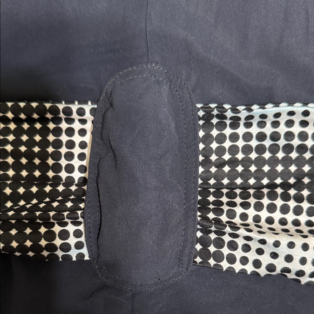 Black Sleeveless Top with Checkered Accents Open Back and Material Belt Size M - Picture 10 of 16